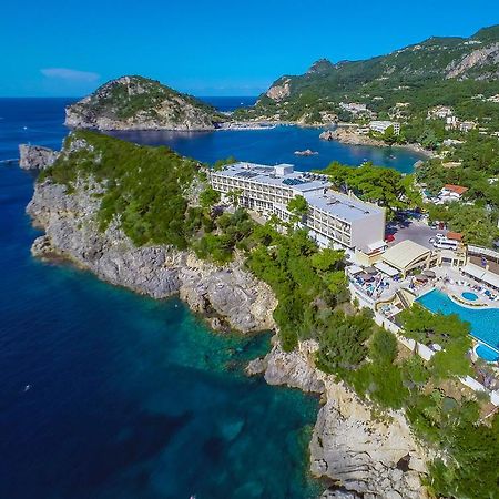 Akrotiri Beach Resort Hotel - Adult Friendly Paleokastritsa Bagian luar foto Aerial view of the resort