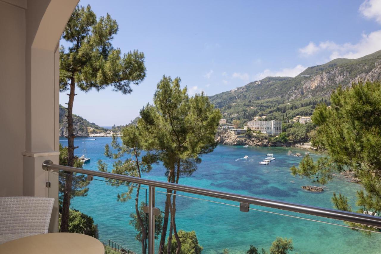 Akrotiri Beach Resort Hotel - Adult Friendly Paleokastritsa Bagian luar foto View of the bay