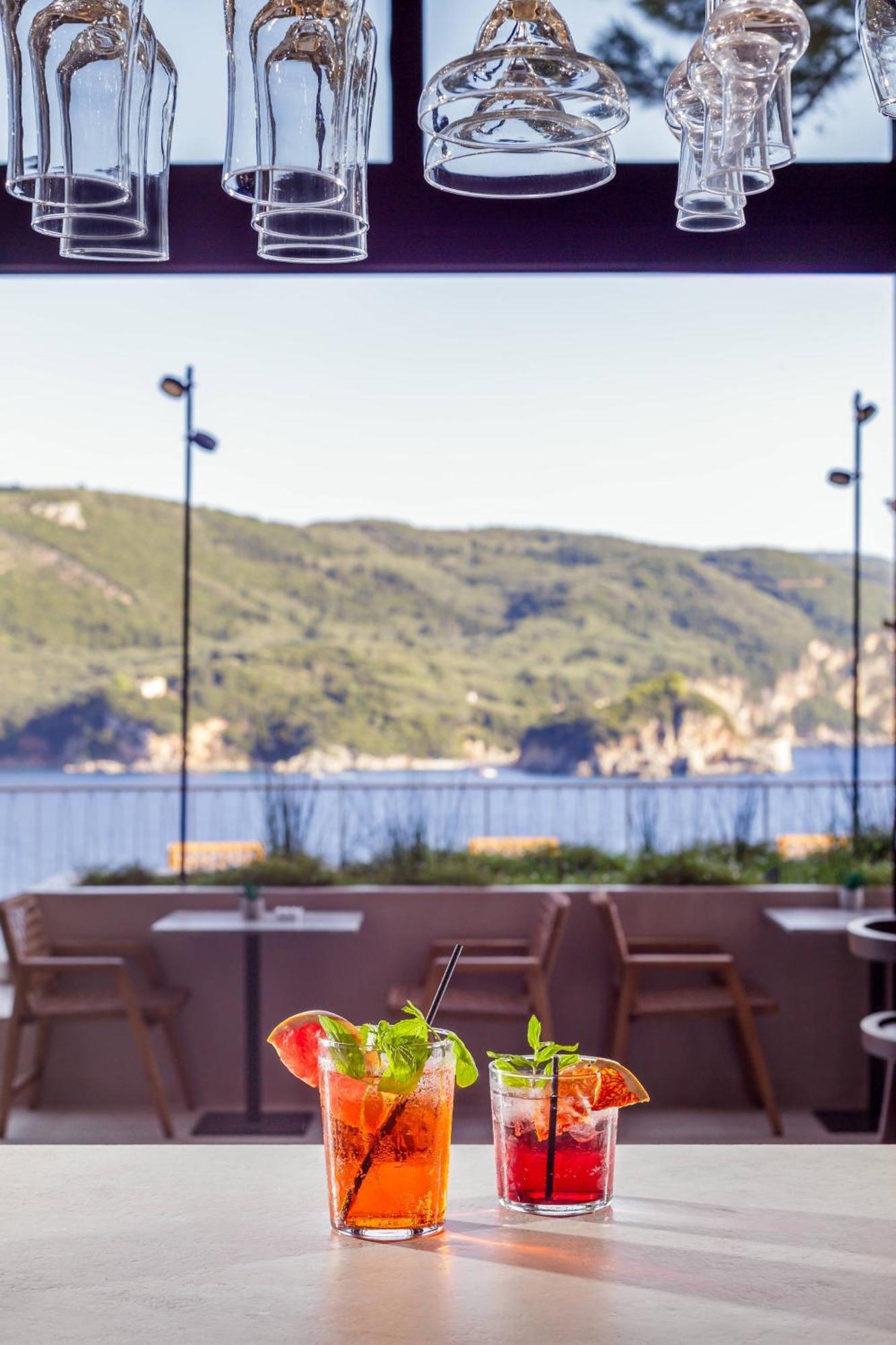 Akrotiri Beach Resort Hotel - Adult Friendly Paleokastritsa Bagian luar foto View of the bay from the hotel